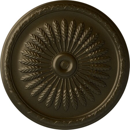 Ekena Millwork Juniper Ceiling Medallion (Fits Canopies up to 7"), Hand-Painted Green Gold, 36"OD x 1 1/2"P CM36JUGGS